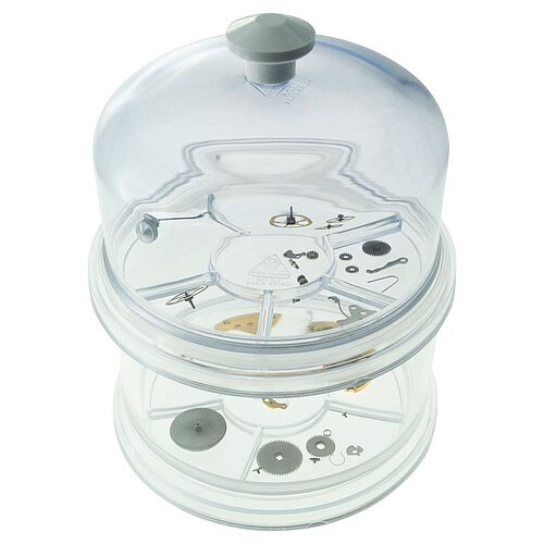 Bergeon 30097-BCT Staubschutzglocke mit Teller transparent