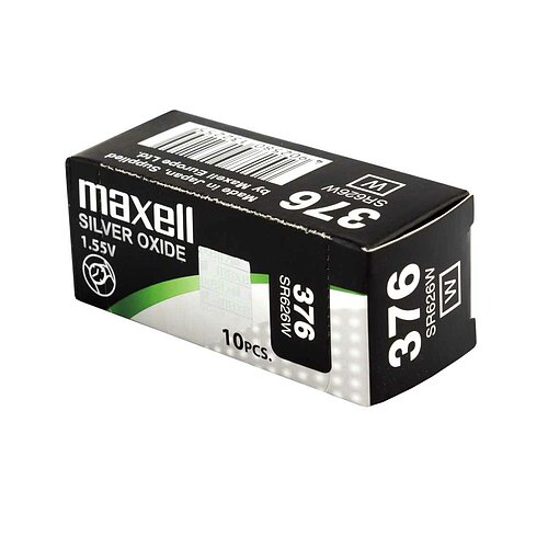 10x SR626W SR66 376 Silberoxid Batterie Maxell 1,55 V