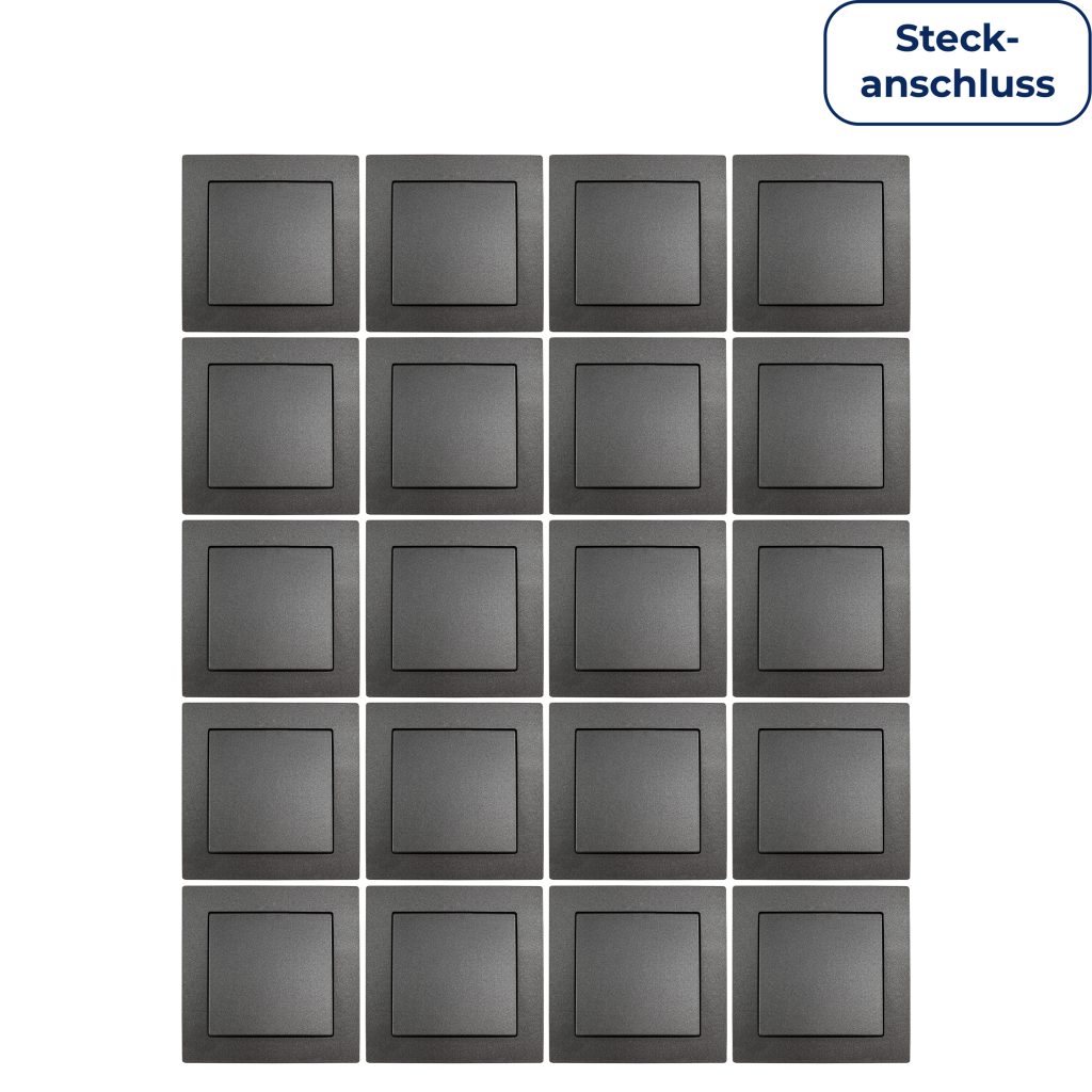 Wechselschalter McPower ''Flair'' Steckanschluss, inkl. Rahmen, 20er-Pack