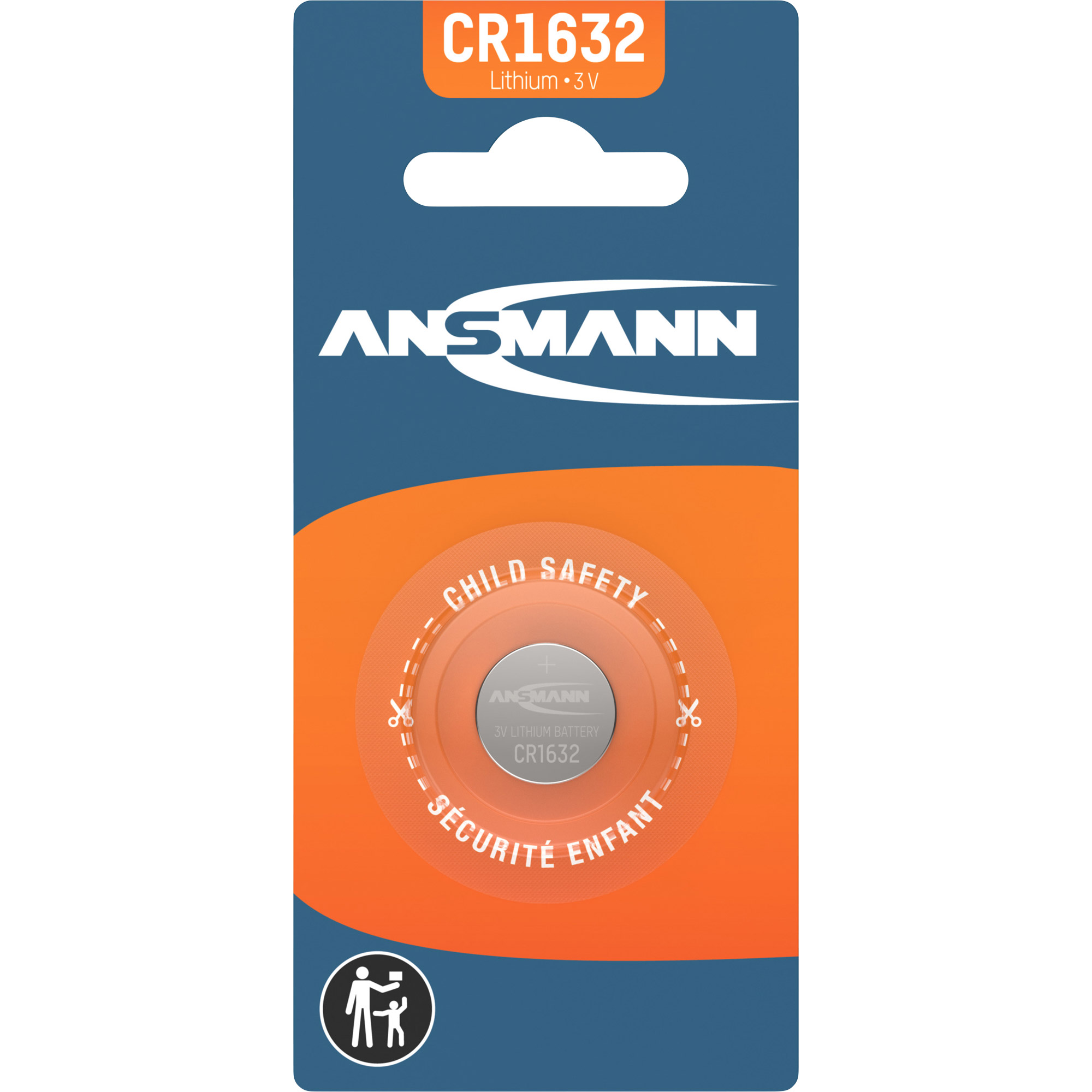Ansmann CR1632 Lithium Knopfzelle 3V Batterie - 1er Verpackung