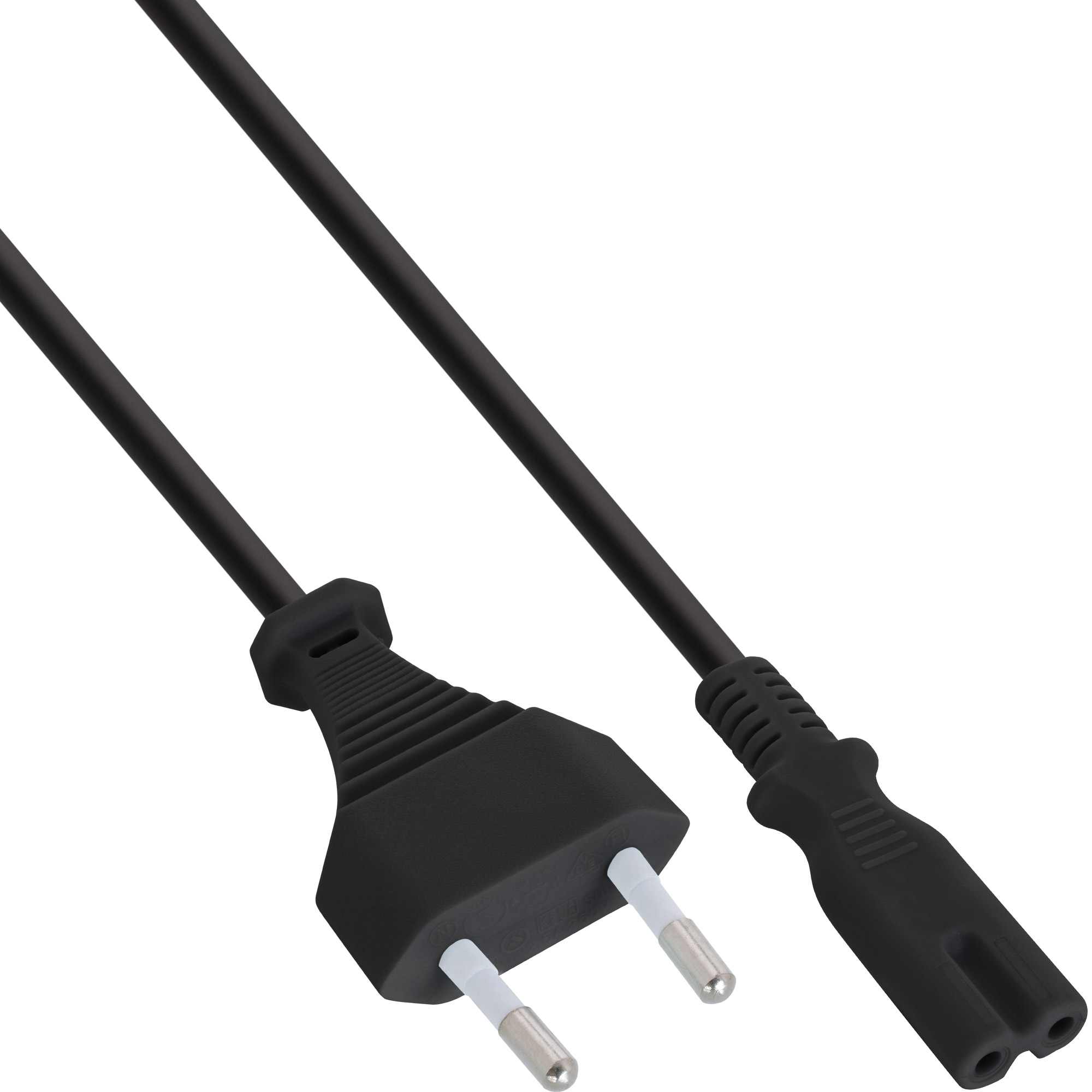 Inline® Netzkabel, Netzstecker auf Euro 8 C7 Stecker, 2m Inline® Netzkabel, Netzstecker auf Euro 8 C7 Stecker, 2m