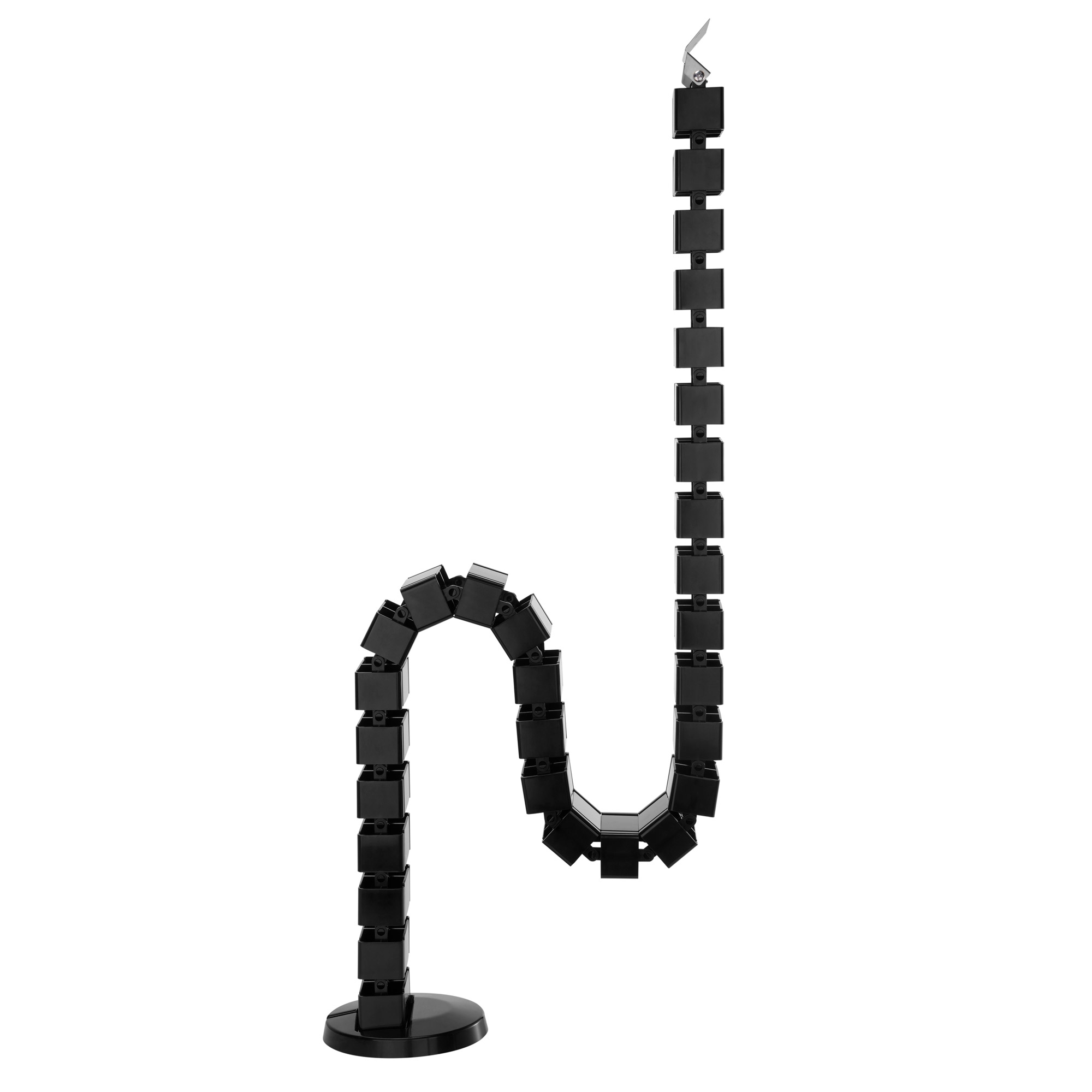 Inline® Kabelkanal flexibel für Höhenverstellbare Tische, 4 Kammern, schwarz