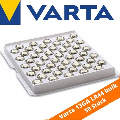 50x Varta V13GA LR44 LR1154 357 1.5V Alkaline Knopfzelle bulk Verpackung