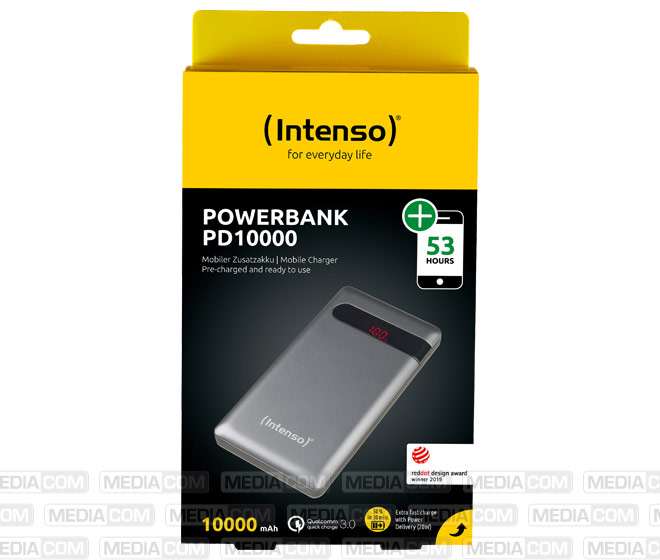 Akku Powerbank, 10.000mAh, PD10000, anthrazit Akku Powerbank, 10.000mAh, PD10000, anthrazit