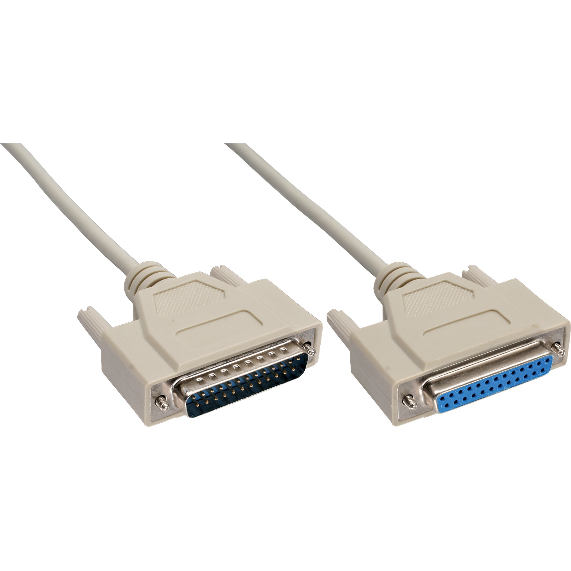 Inline® Serielle VerLängerung, 25pol Stecker / Buchse, vergossen, 1:1, 5m Inline® Serielle VerLängerung, 25pol Stecker / Buchse, vergossen, 1:1, 5m