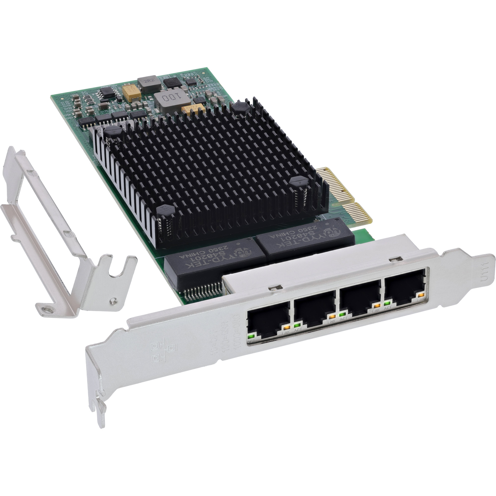 InLine® Quad Gigabit Netzwerkkarte, 4x RJ45 1 Gb/s, PCIe x4 InLine® Quad Gigabit Netzwerkkarte, 4x RJ45 1 Gb/s, PCIe x4