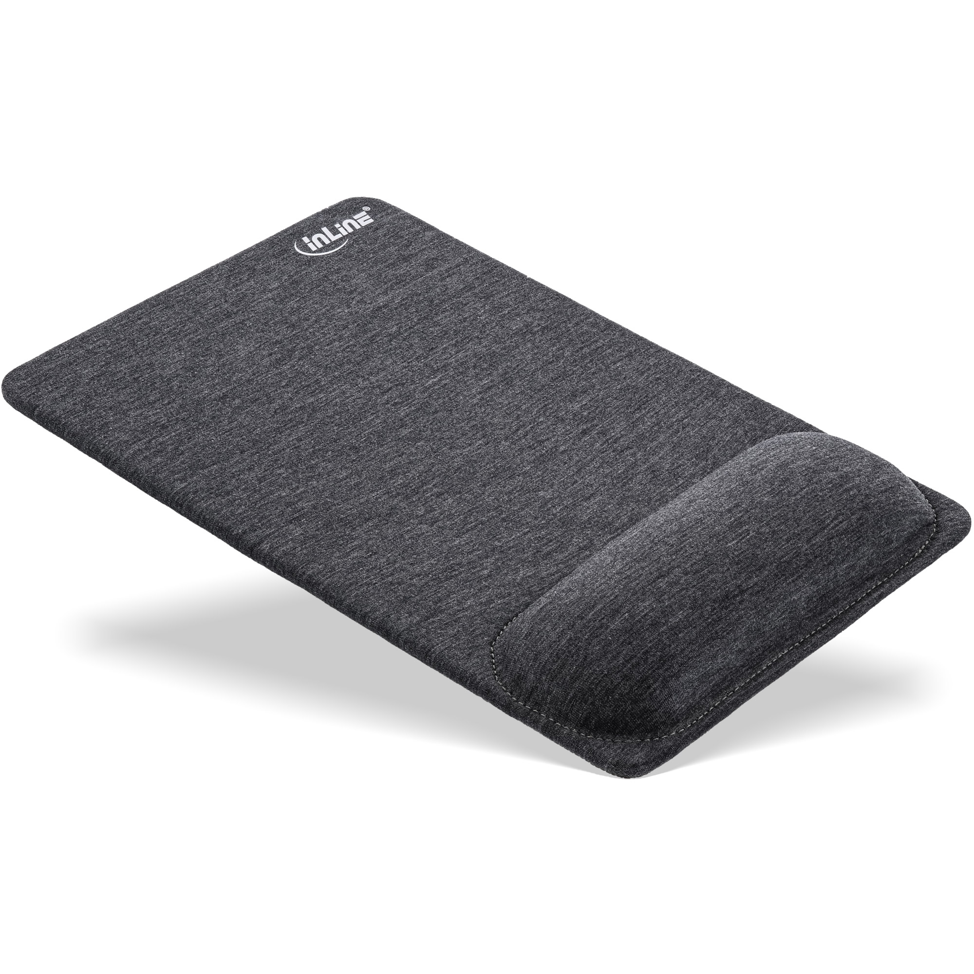 Inline® Mauspad mit Handballenauflage, textil, schwarz
