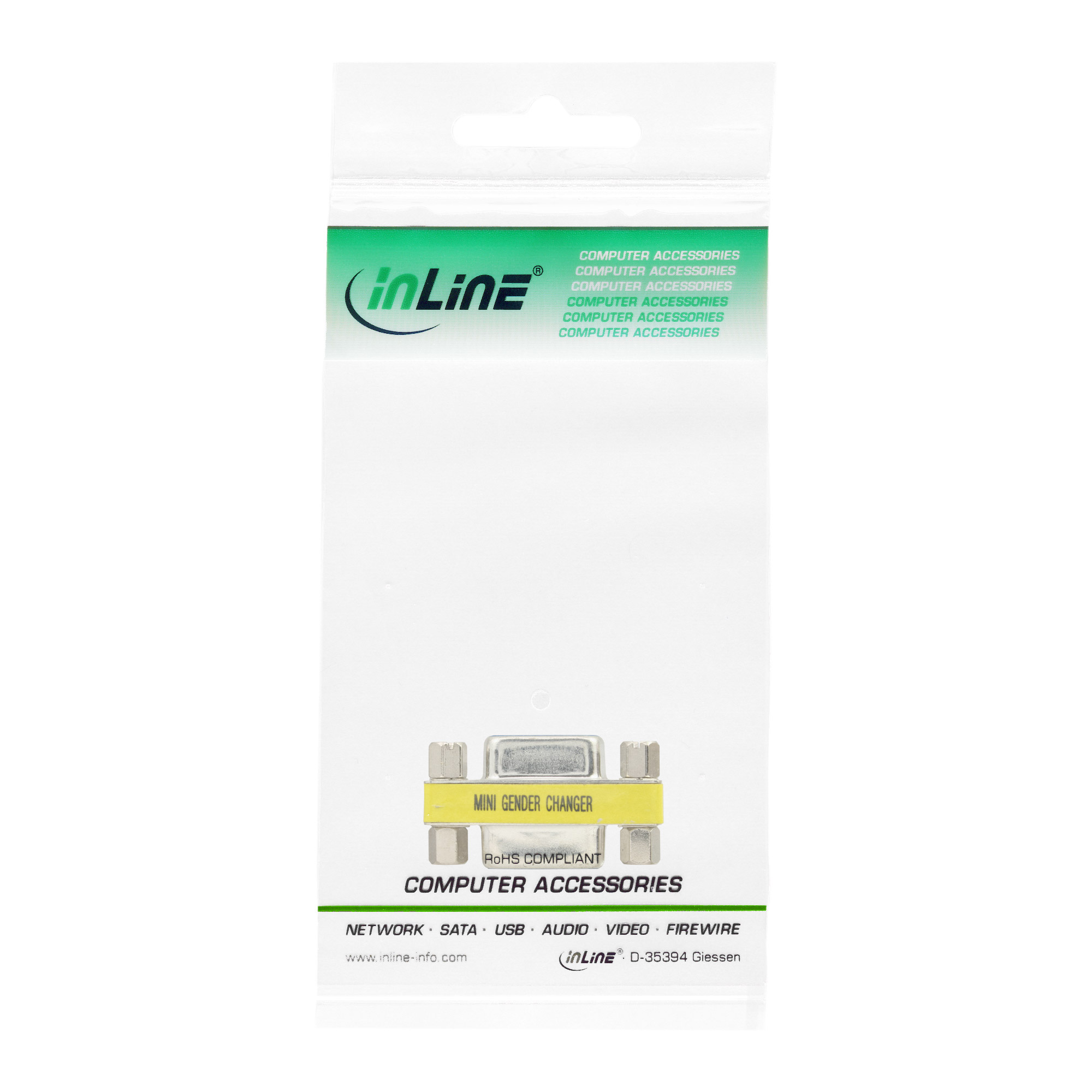 Inline® Mini-Gender-Changer, 9pol Buchse / Buchse