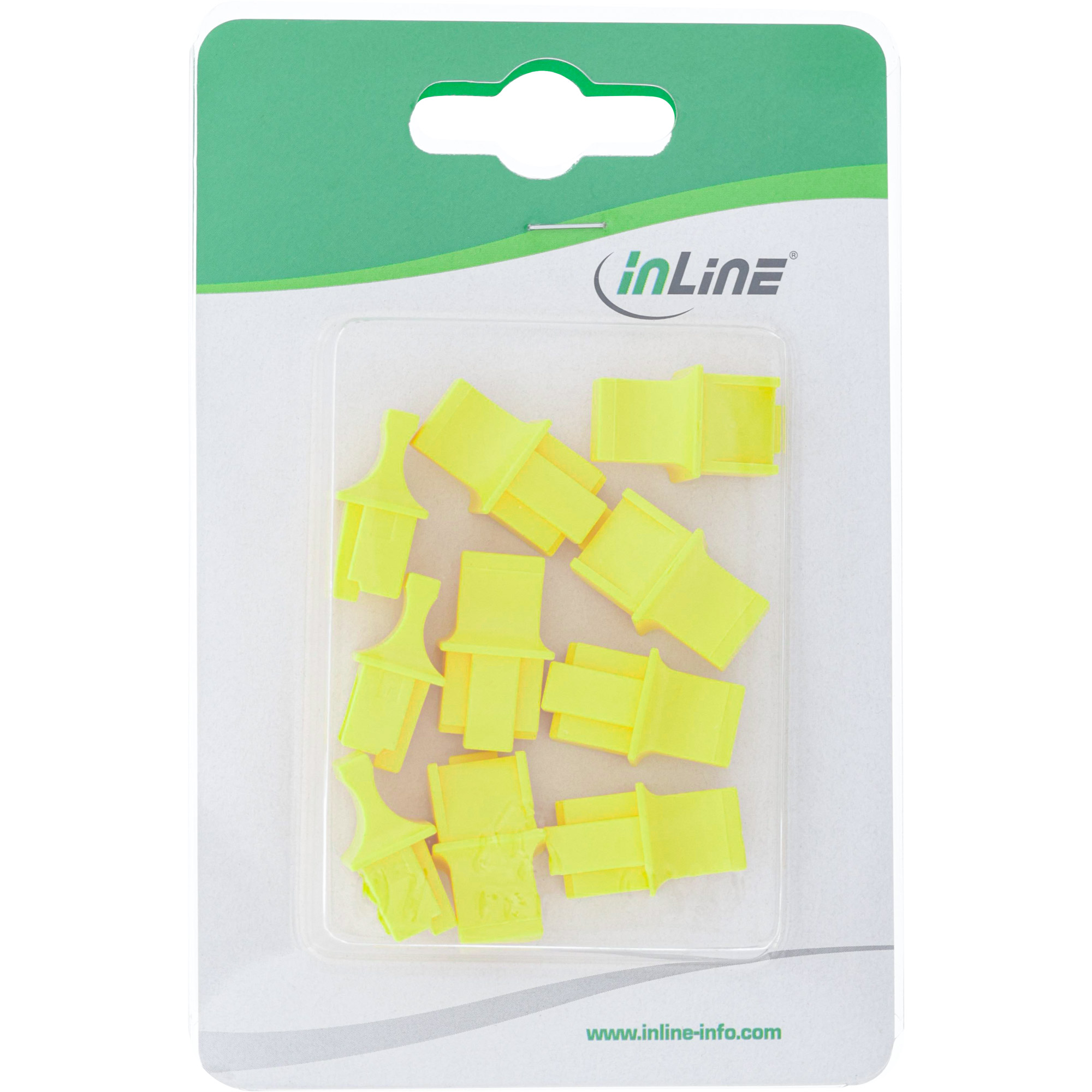 Inline® Staubschutz, für RJ45 Buchse gelb 10er Blister