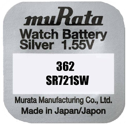 1x SR721SW SR58 362 Silberoxid Batterie Murata ex Sony 1,55 V