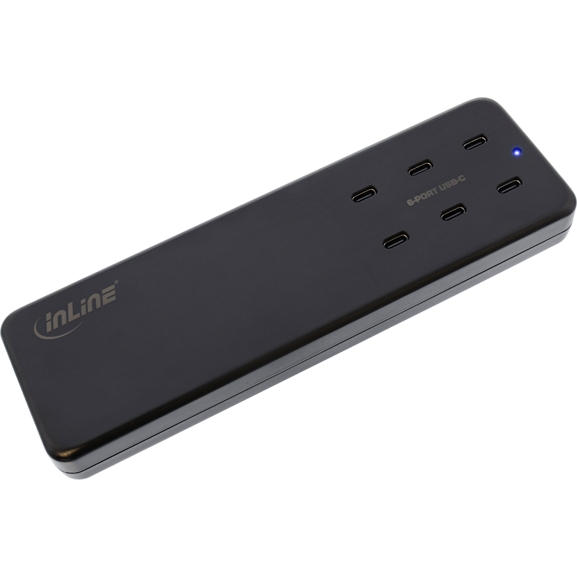 Inline® Multiport Netzteil, Ladegerät, 6x USB-C, PD 3.0, GaN, schwarz