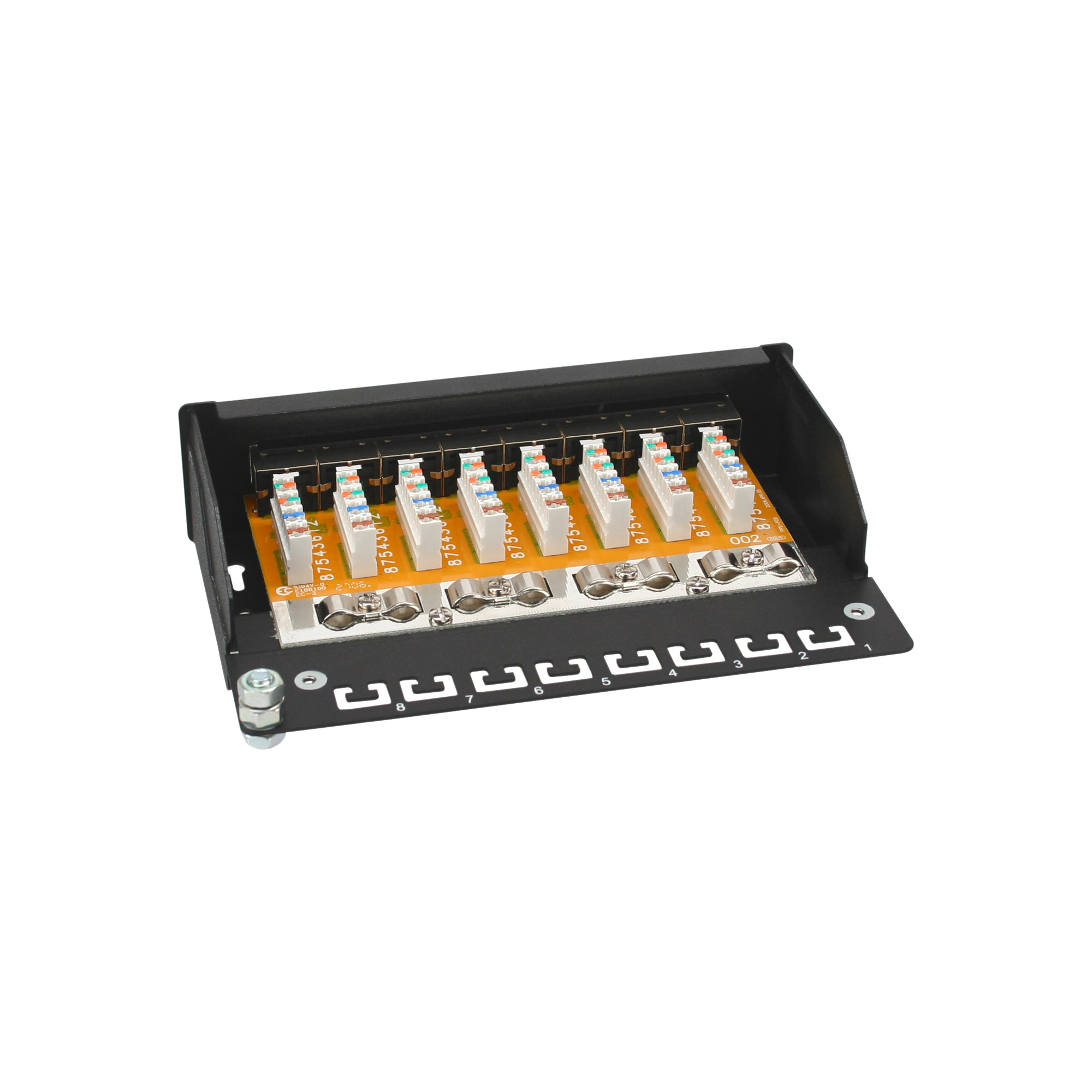 Inline® Patchfeld Cat.6 8-fach, Desktop, schwarz, RAL9005