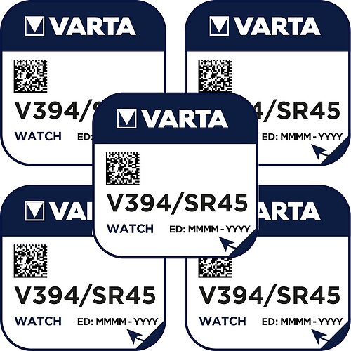 5x Varta SR936SW SR45 394 Silberoxid Batterie 1,55 V