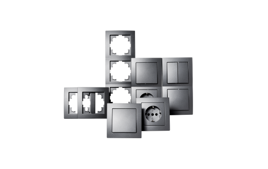 Schalter und Steckdosen Set McPower Flair ''Flur'' 13-teilig, anthrazit Schalter und Steckdosen Set McPower Flair ''Flur'' 13-teilig, anthrazit