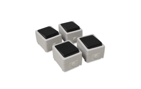 Feuchtraum Set McPower ''Taff Flur'' 4-teilig, grau, IP44