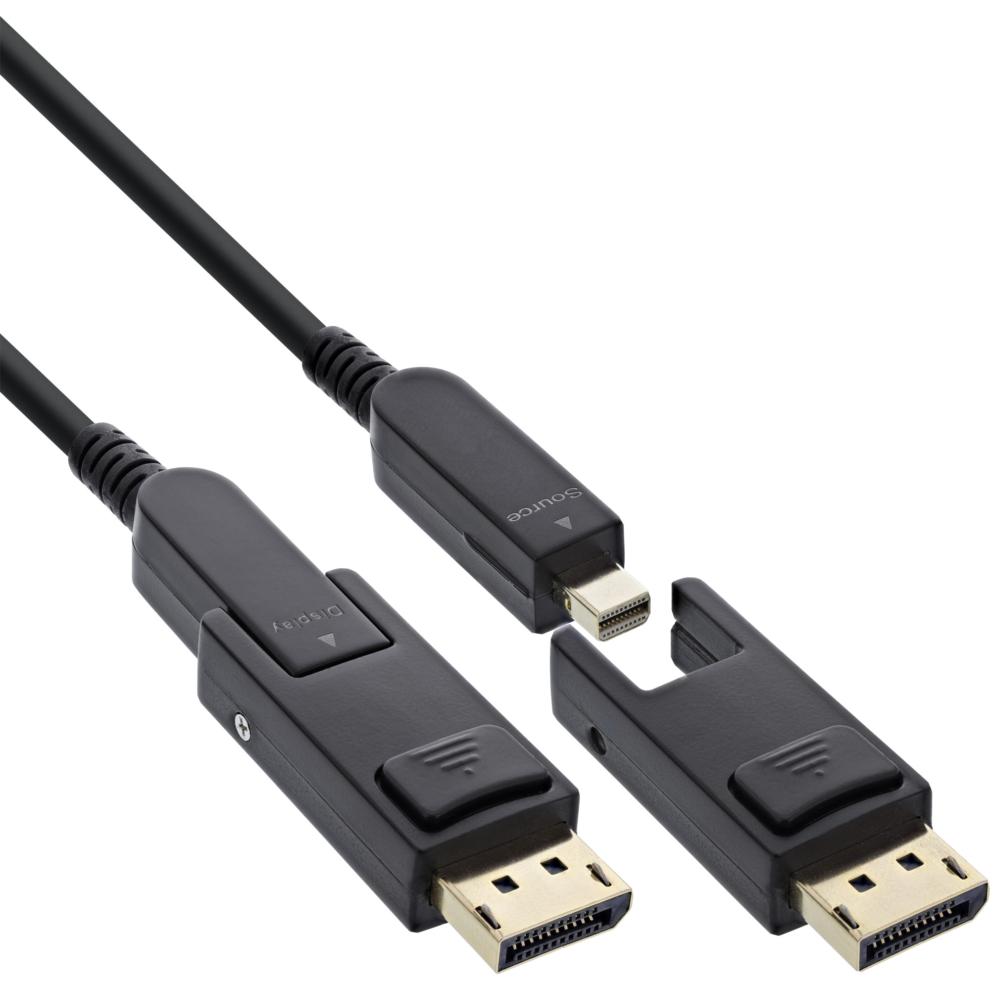50m - InLine® DisplayPort 1.4 AOC Kabel, 8K4K, DisplayPort Stecker abnehmbar