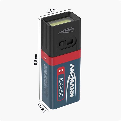 Ansmann COB LED-Leuchte mit 9V Batterie 1600-0714