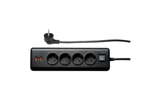 Steckdosenblock McPower, 4x Schutzkontakt, 1x USB-C PD20W, 2x USB-A, 2m Kabel