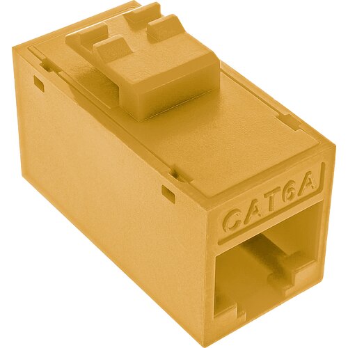 Inline® Keystone RJ45 Buchse/Buchse, ungeschirmt, Cat.6A, 8er Pack, gelb