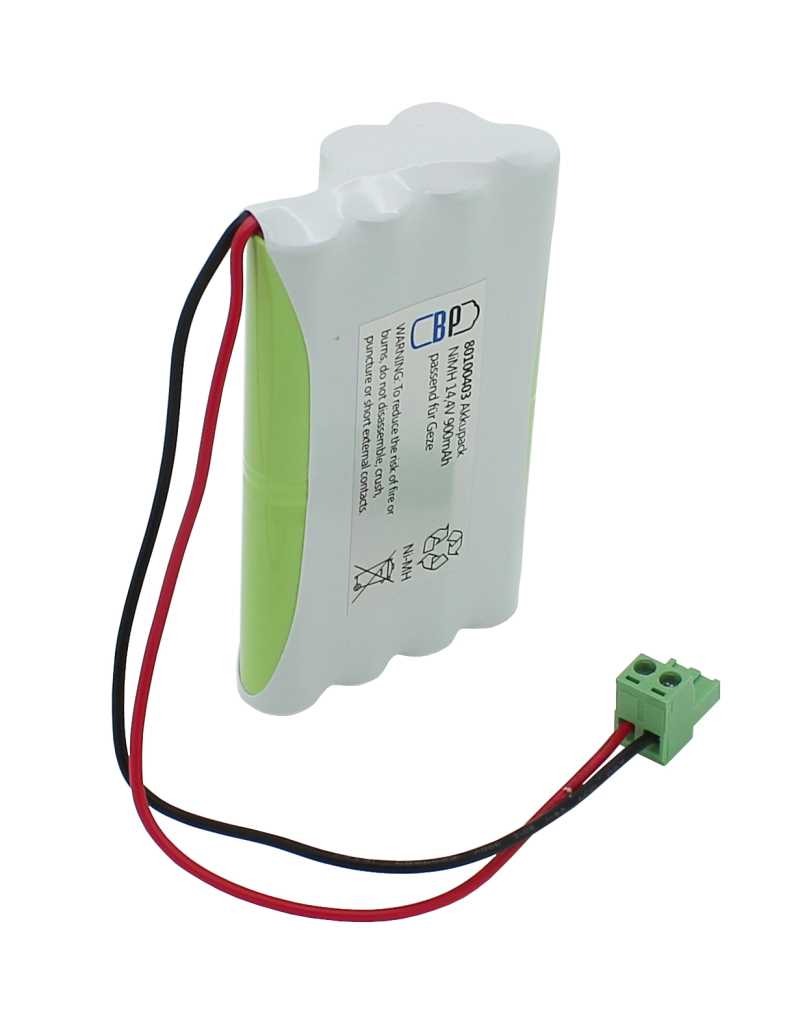 Akku für Türsteuerung NiMH 14,4V 900mAh passend für Geze Akku für Türsteuerung NiMH 14,4V 900mAh passend für Geze