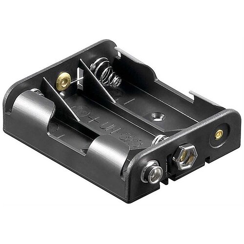 Batteriehalter für 3x Mignon mit Druckknopf Batteriehalter für 3x Mignon mit Druckknopf