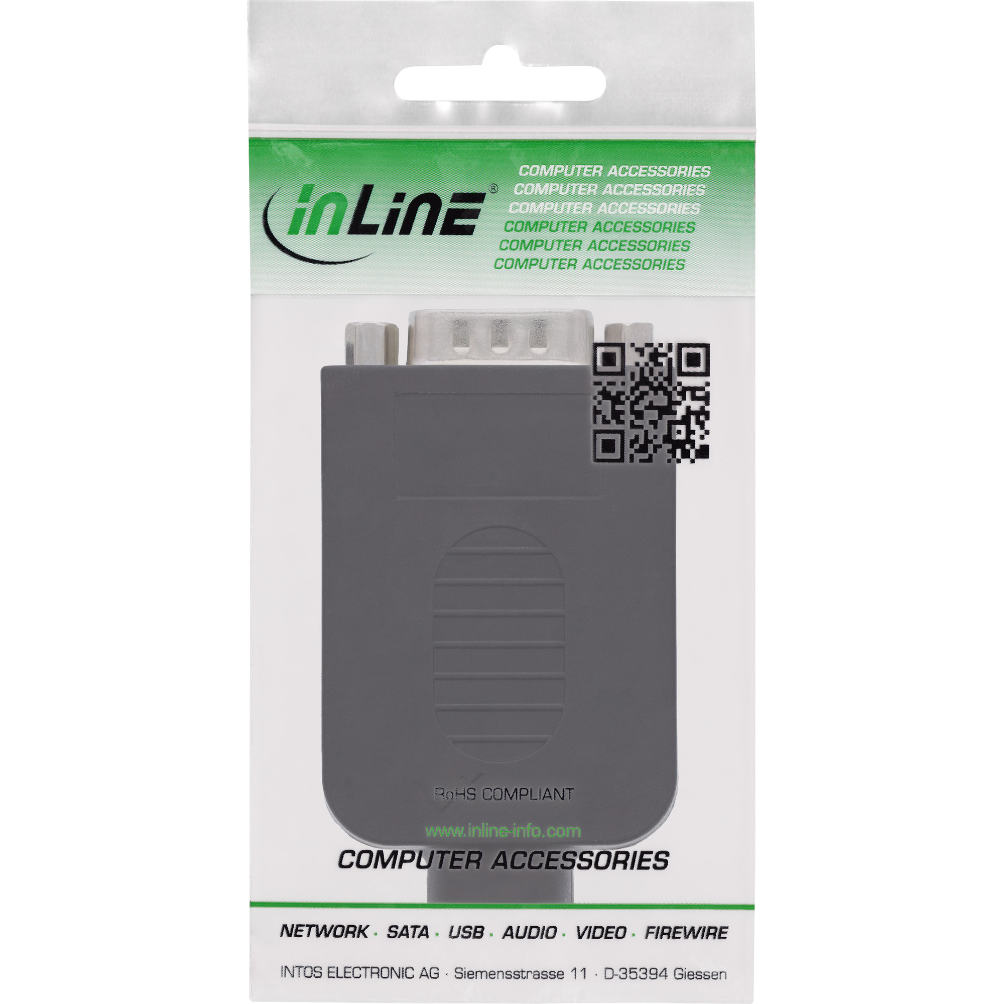 InLine® D-Sub 9 Breakout-Terminalblock, Stecker, Schraubklemme