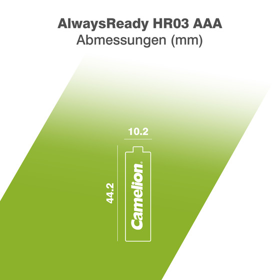 4x Camelion NiMH AAA Micro 800mAh HR03 Always Ready Akku 