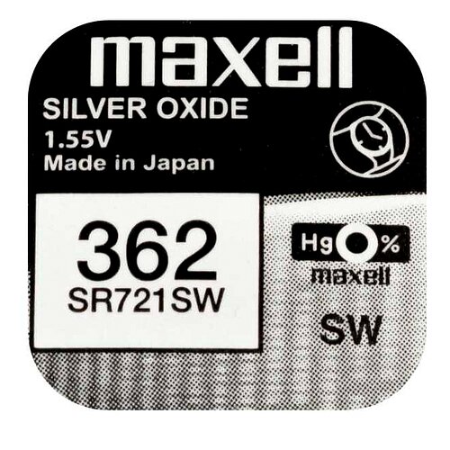 10x SR721SW SR58 362 Silberoxid Batterie Maxell 1,55 V