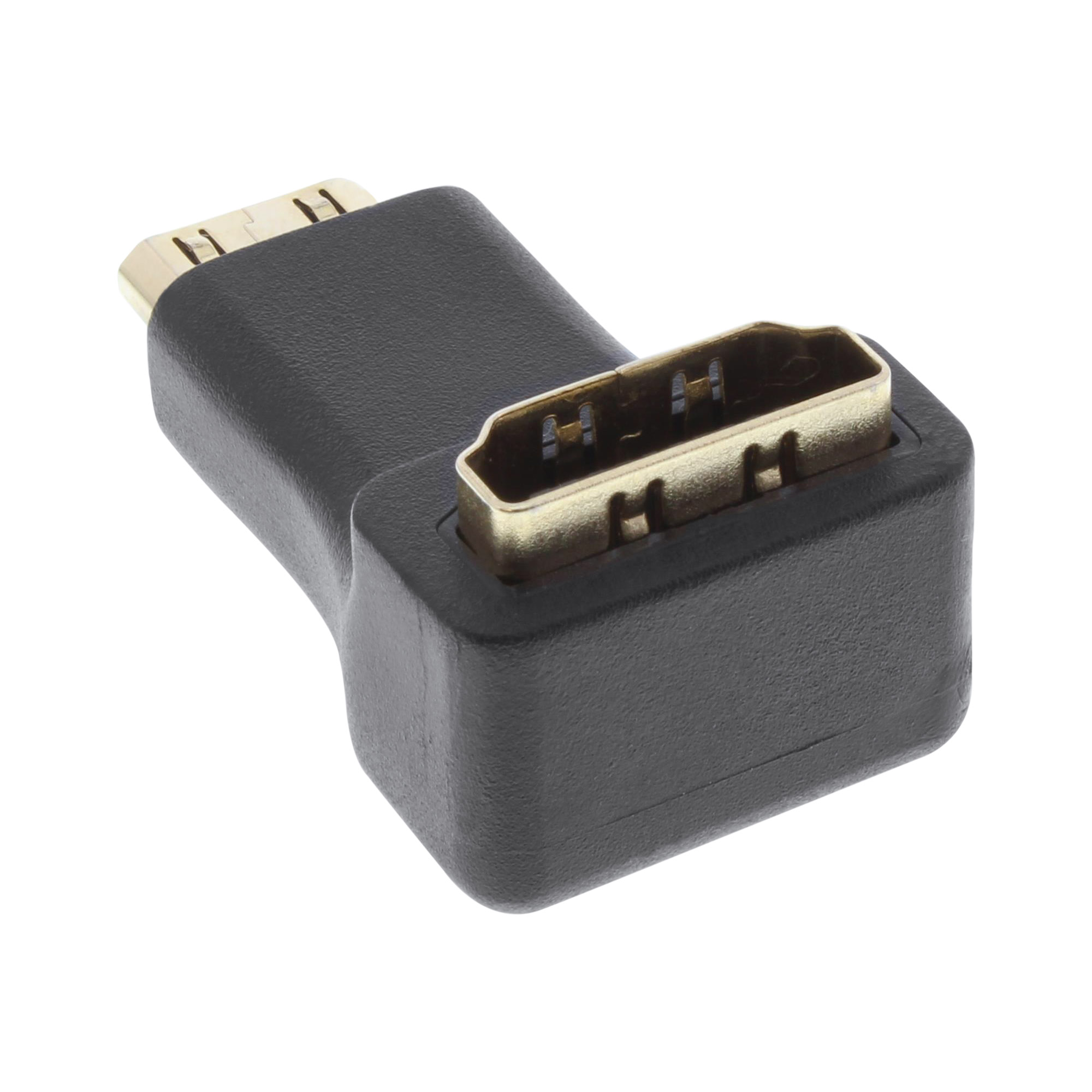 Inline® HDMI Adapter, HDMI A Buchse auf Mini HDMI C Stecker, gewinkelt, 4K2K Inline® HDMI Adapter, HDMI A Buchse auf Mini HDMI C Stecker, gewinkelt, 4K2K