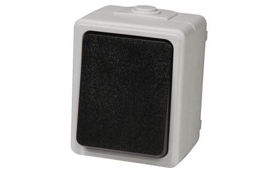 Feuchtraum Wechselschalter McPower ''Taff'', 250V~/10A, IP44, Aufputz, grau Feuchtraum Wechselschalter McPower ''Taff'', 250V~/10A, IP44, Aufputz, grau