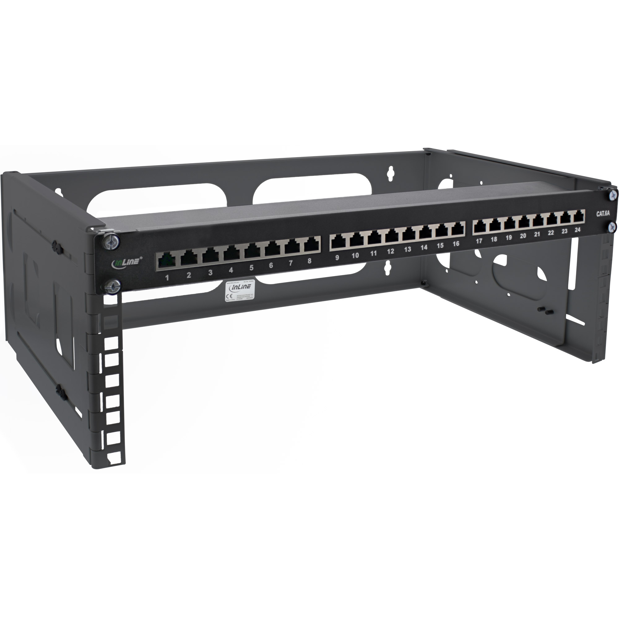 Inline® 19" Rack zur Wandmontage, 4HE, 24-40cm Tiefe, schwarz