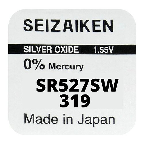 1x SR527SW SR64 319 Silberoxid Batterie Seizaiken 1,55V