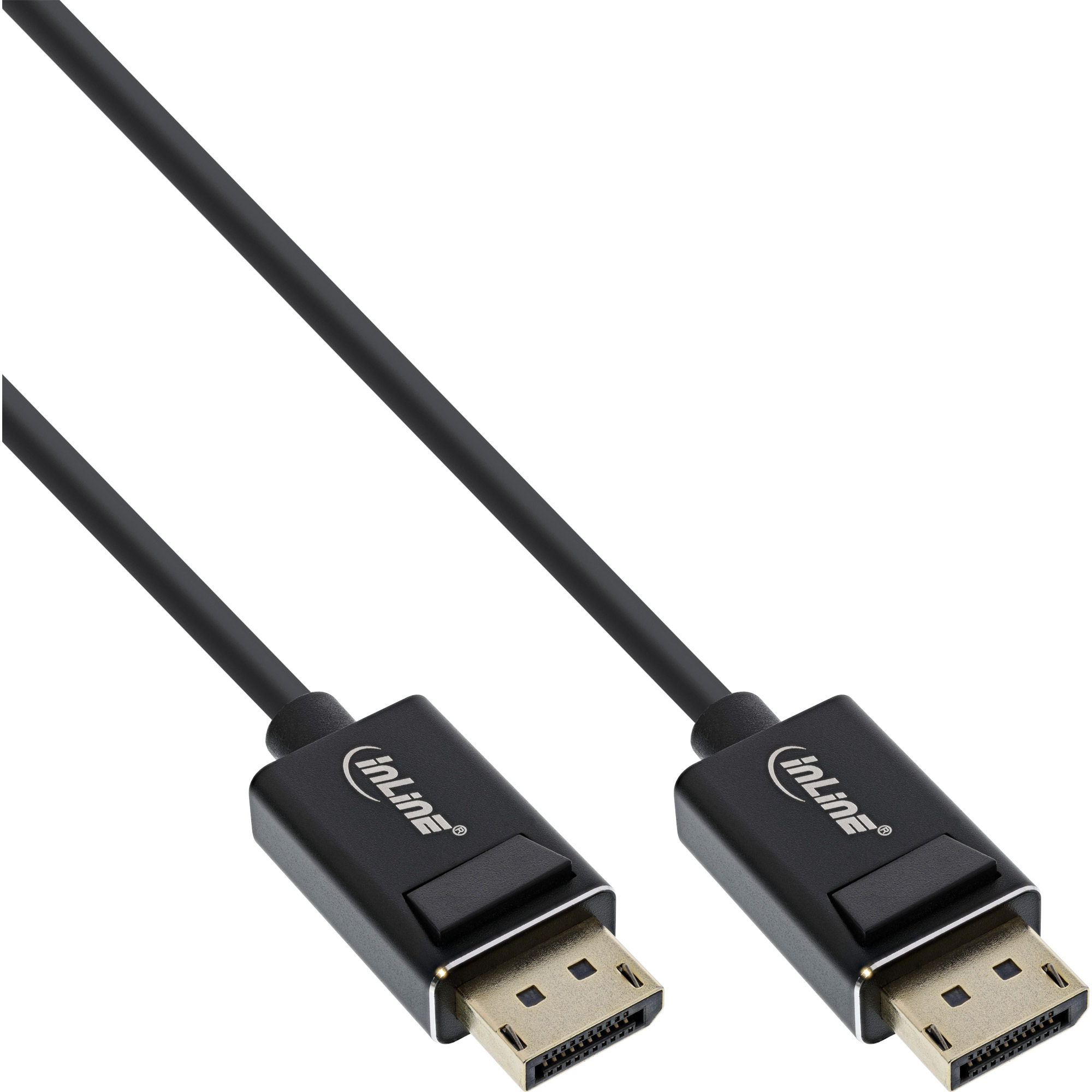 Inline® DisplayPort 2.0 Kabel, 8K4K UHBR, schwarz, vergoldete Kontakte, 1m