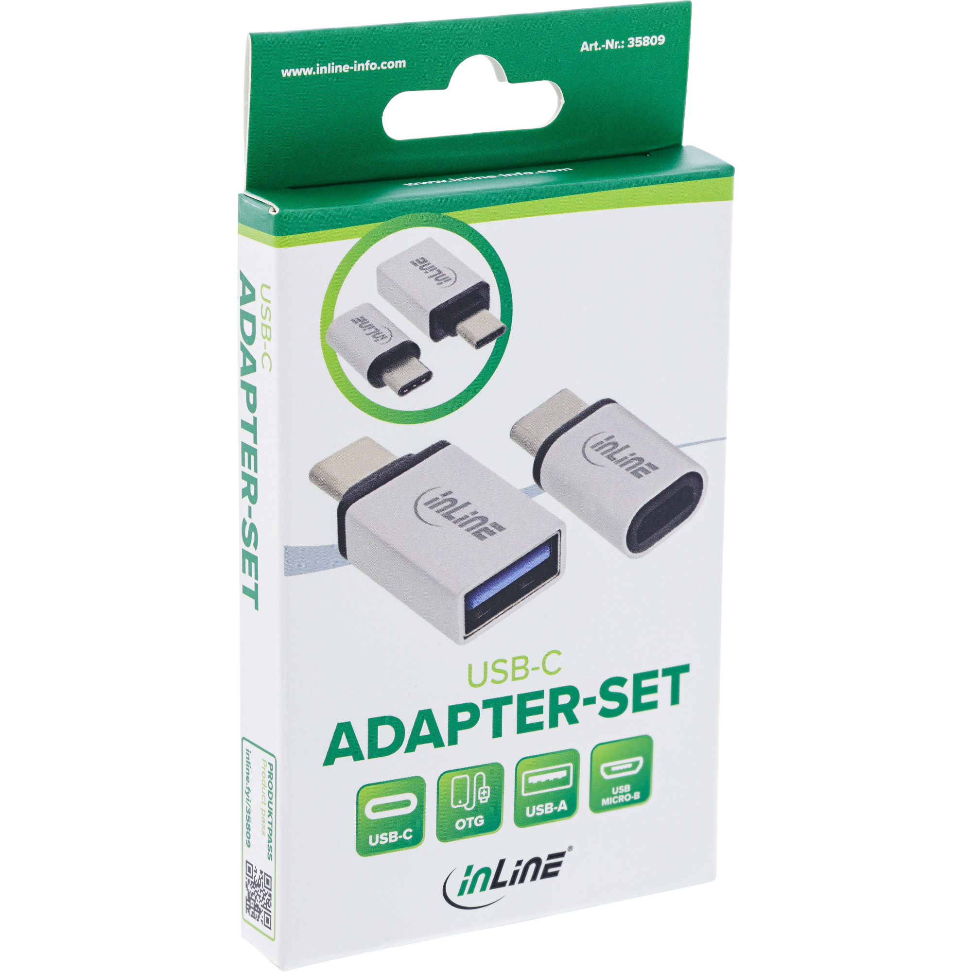 Inline® USB Adapter-Set, USB-C Stecker an Micro-USB oder USB 3.0 A Buchse Inline® USB Adapter-Set, USB-C Stecker an Micro-USB oder USB 3.0 A Buchse