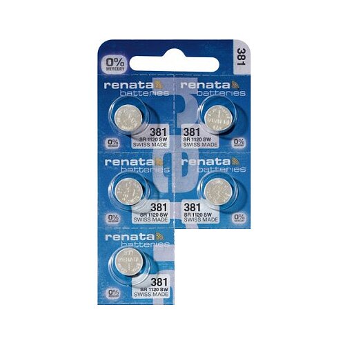 5x Renata SR1120SW SR55 381 Silberoxid Batterie 1,55V 