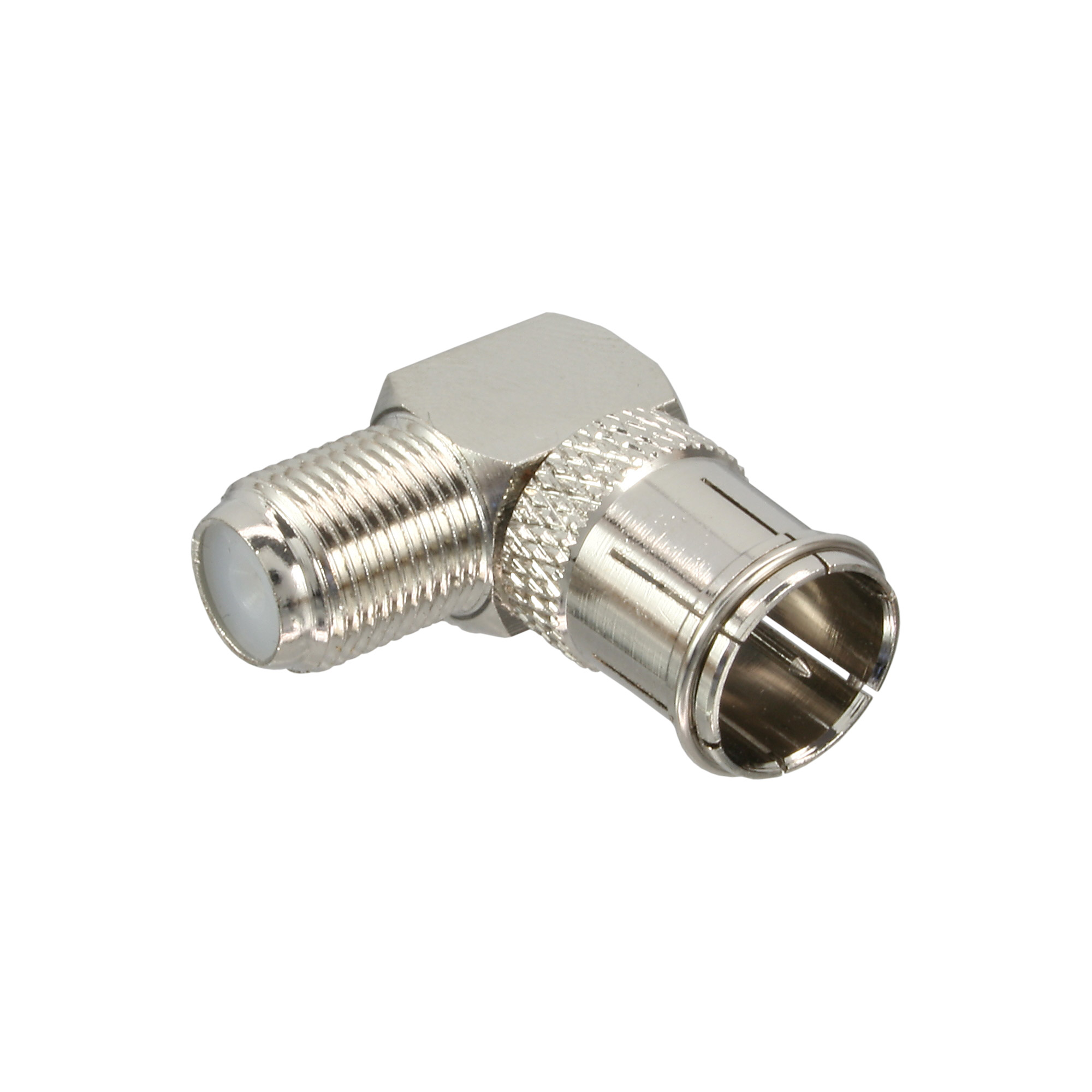 Inline® Adapter F-Quick-Stecker (SAT) auf F-Buchse (SAT), gewinkelt