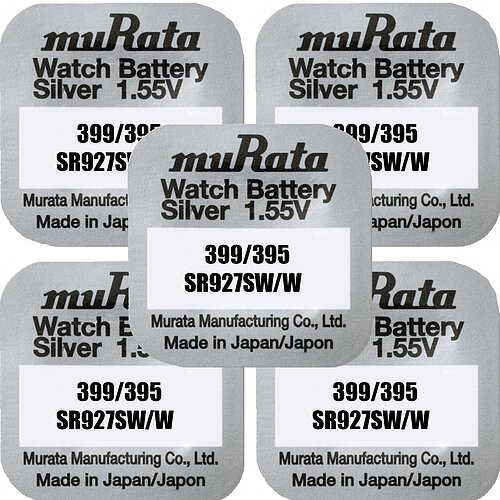 5x Murata SR57 399 / 395 MulitDrain Silberoxid Batterie 1,55 V