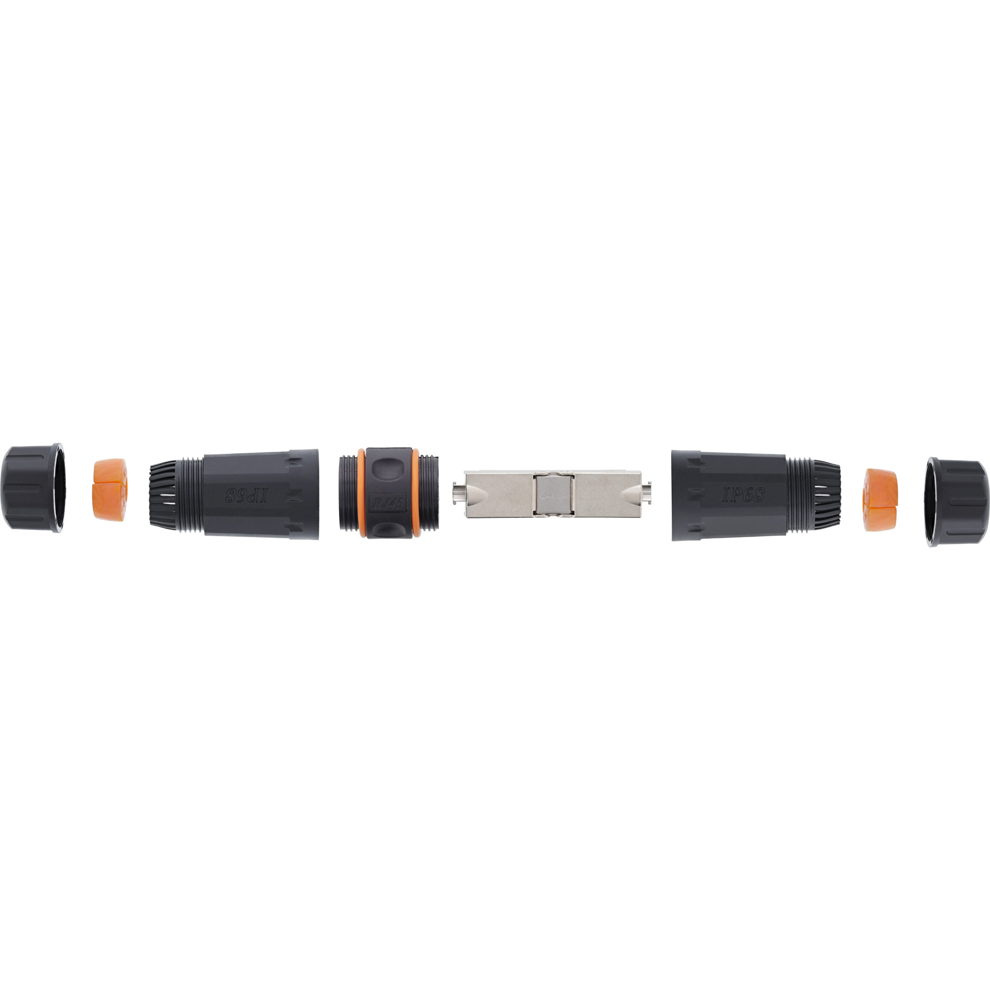 Inline® Kabelverbinder Cat.6A wasserdicht IP68, mit LSA-Technik, geschirmt