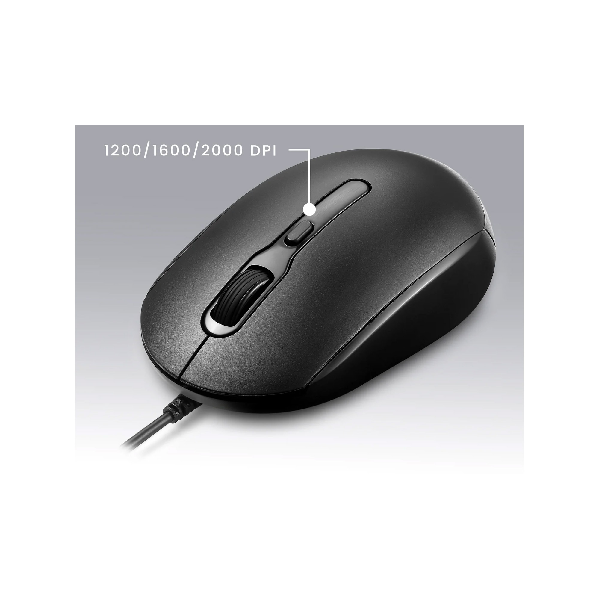 Perixx PERIMICE-222CB, Maus, optisch, 4 Tasten, Silent, USB-C, schwarz