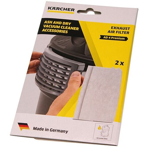 2x Kärcher 2.863-262.0 Abluftfilter für AD 4 Premium