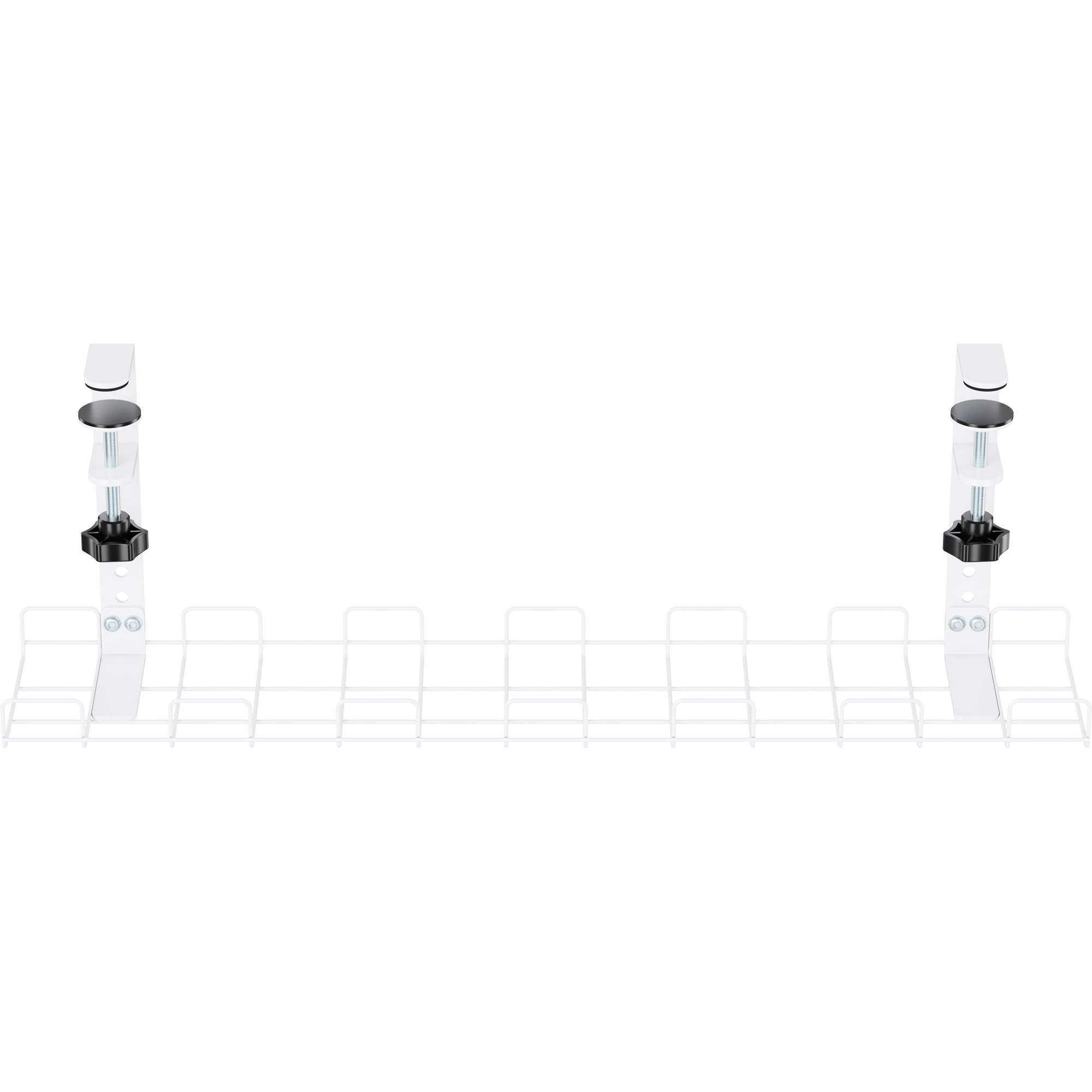 InLine® Kabelführungs-Gitter 60cm für Tischmontage mit Schraubklemmen, weiß