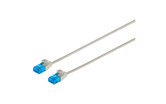 Patchkabel Cat.6 U/UTP slim, grau, 0,5m,  Ø3,5mm