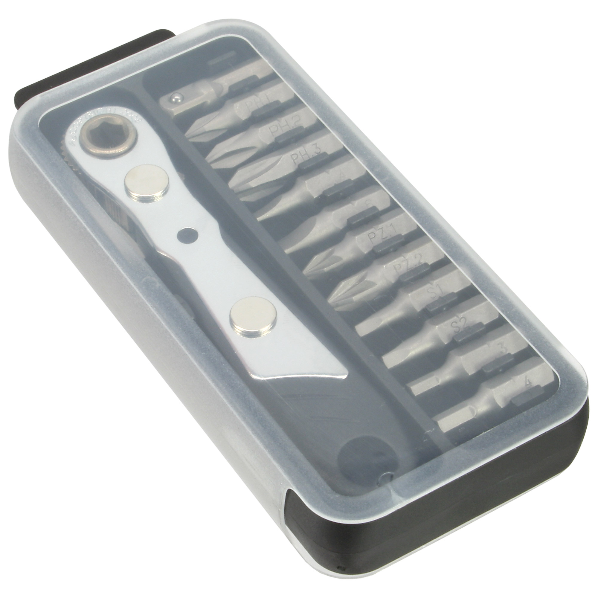 Inline® Mini-Ratschen-Set, mit 12-teiligem Bitsatz