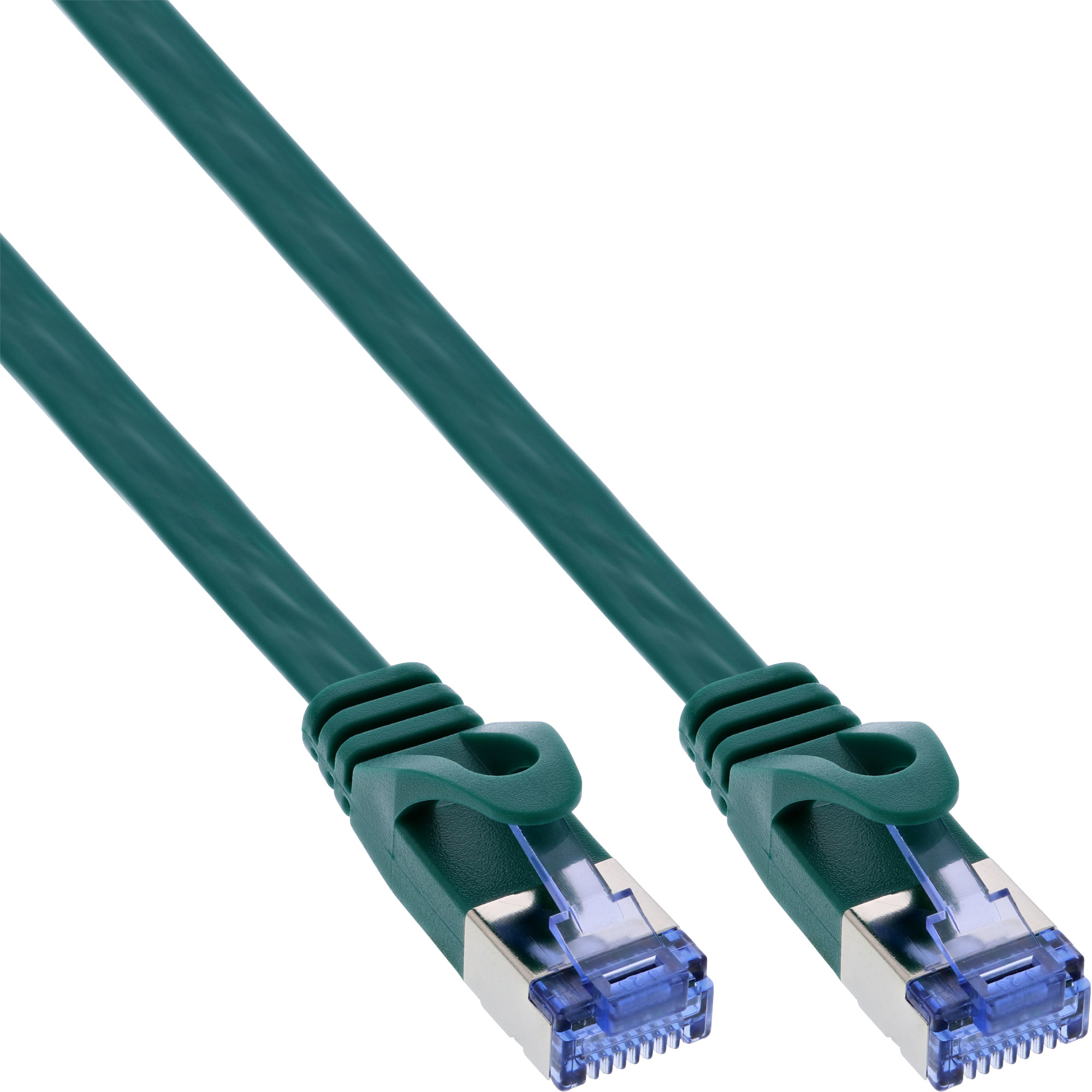 Inline® Patchkabel flach, U/FTP, Cat.6A, grün, 7m