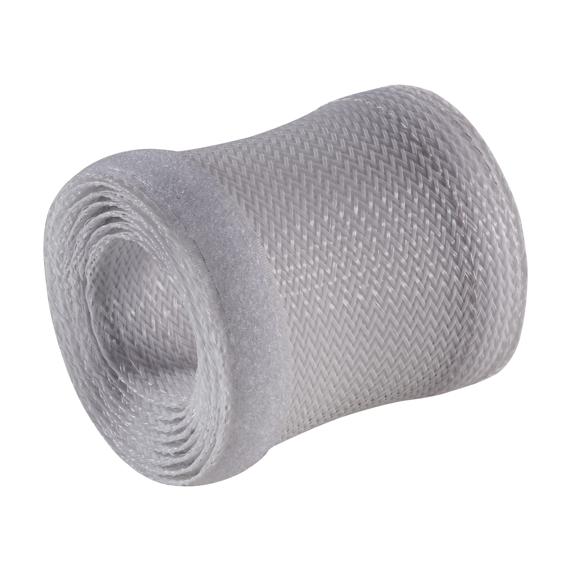 Inline® Kabelschlauch, Gewebeschlauch mit Klettverschluss, 1m x 25mm grau