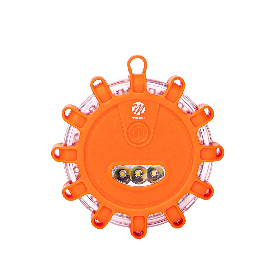 Lampa ostrzegawcza 12+3 LED 3xAAA Amber