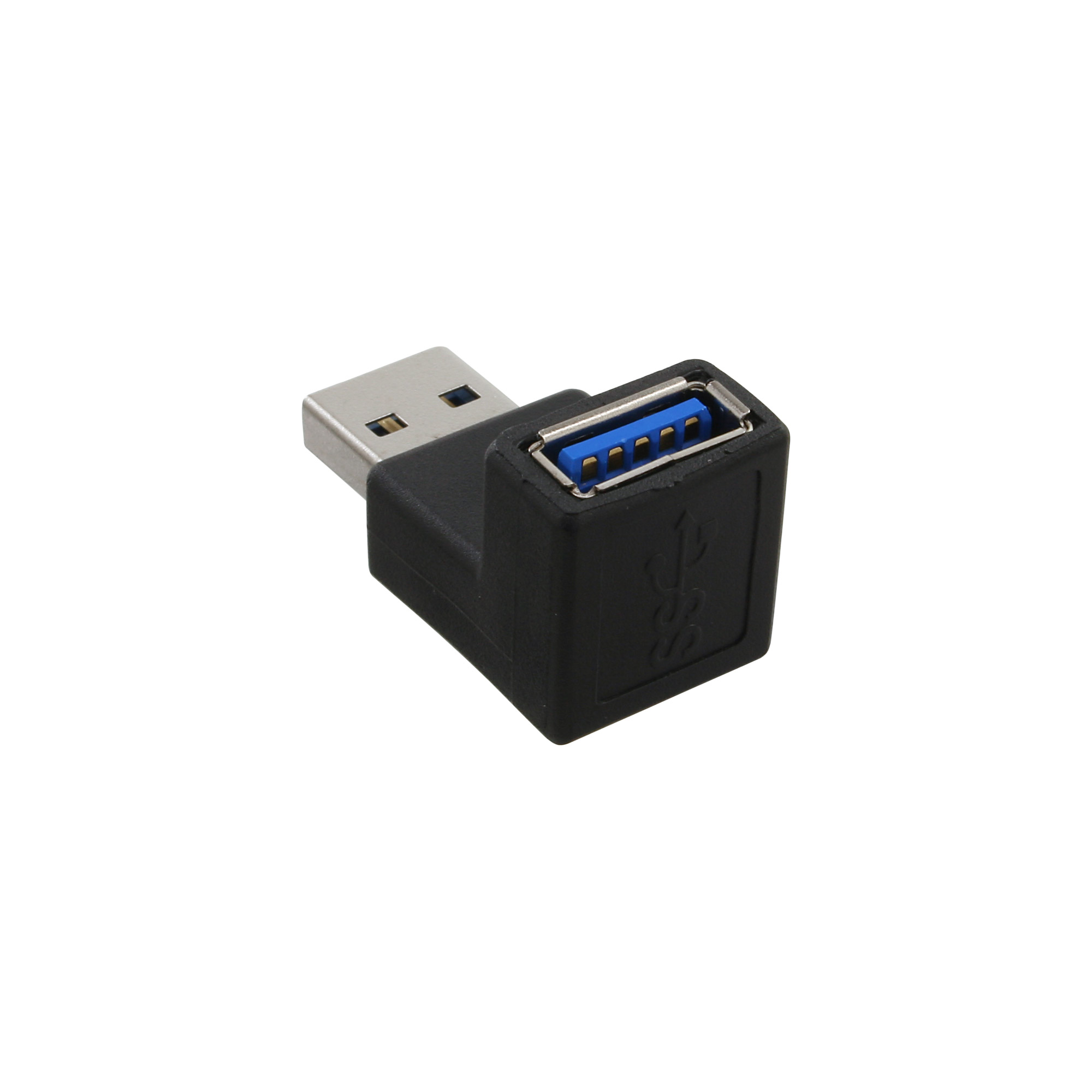Inline® USB 3.0 Adapter, Stecker A auf Buchse A, gewinkelt 90°