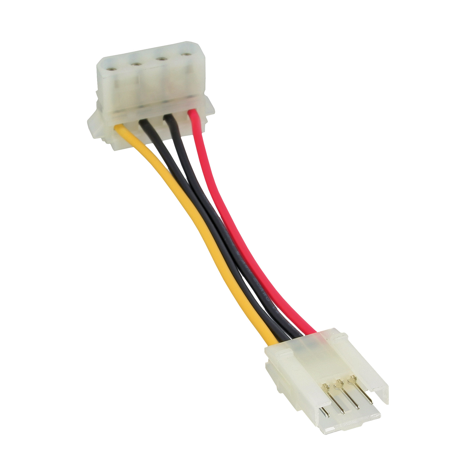 Inline® Stromadapter, 8,89cm (3,5") Buchse zu 13,34cm (5,25") Stecker gewinkelt