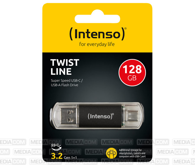 USB 3.2 Stick 128GB, Twist Line, anthrazit USB 3.2 Stick 128GB, Twist Line, anthrazit