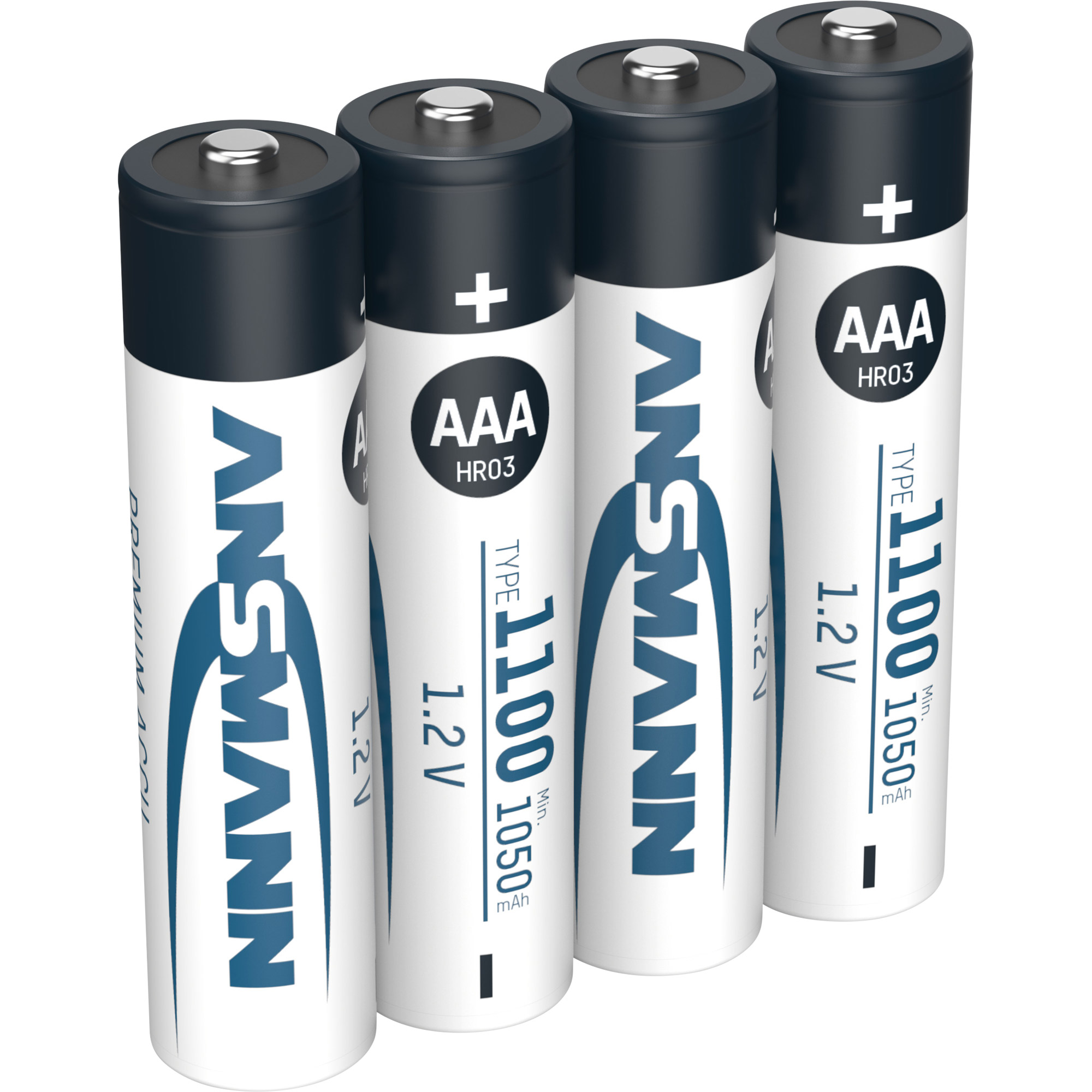 Ansmann NiMH AAA Micro 1100mAh HR03 Akku - 4er Verpackung Ansmann NiMH AAA Micro 1100mAh HR03 Akku - 4er Verpackung